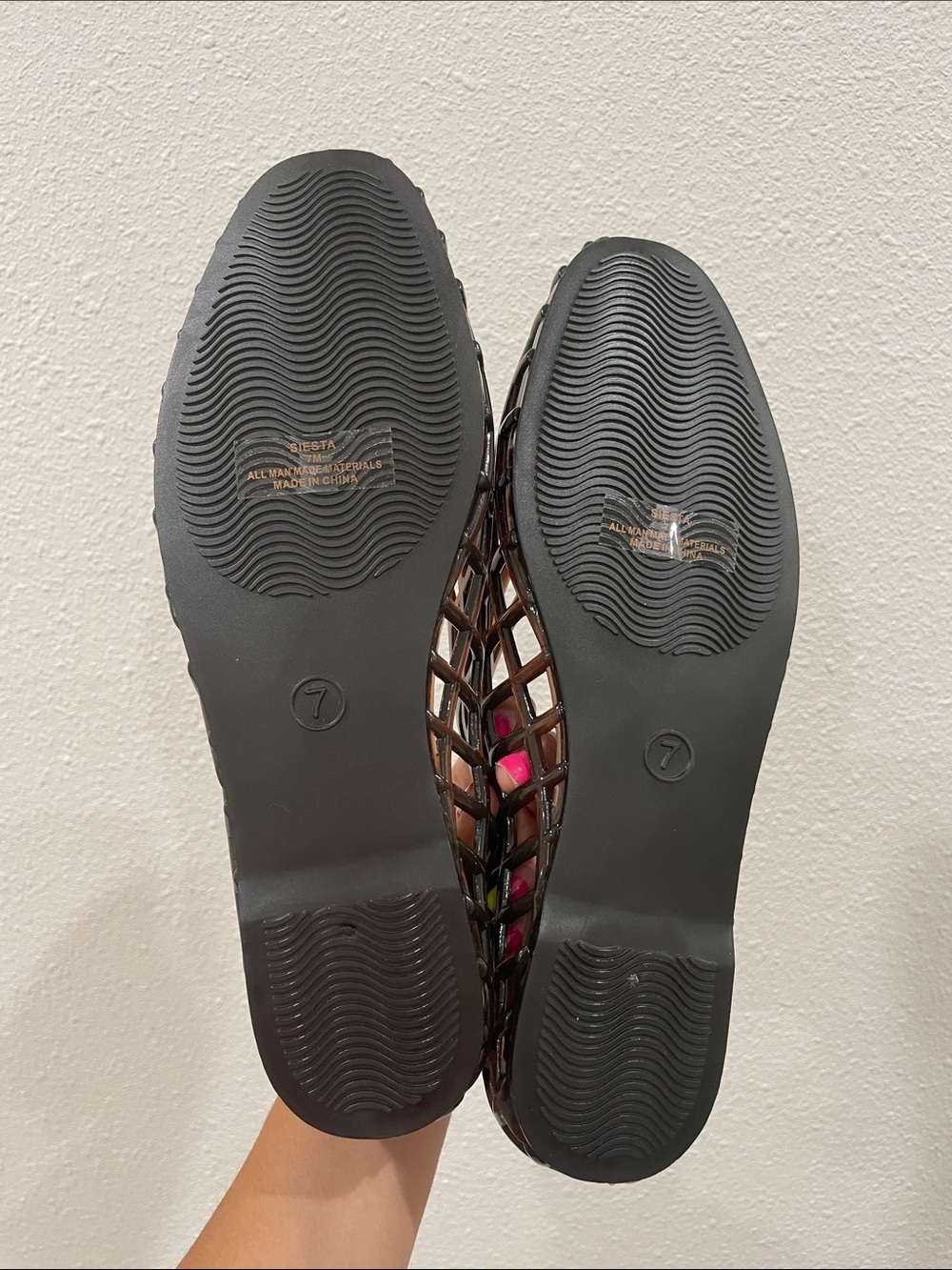 NWT Caroline Constas Dark Brown Lattice Ballerina Flats Size 7 Trendy - Picture 5 of 8